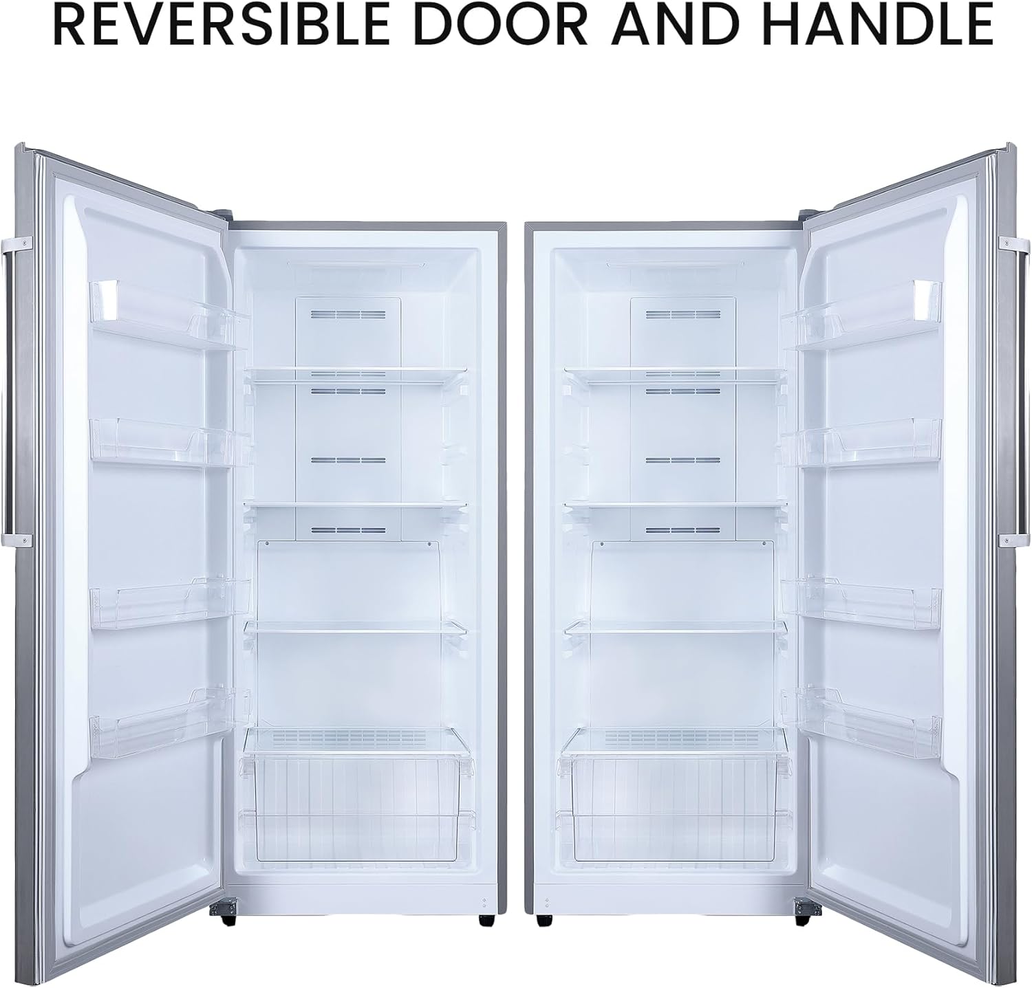 Upright Freezer Convertible Garage Ready 28in Wide 110V Stainless P11832