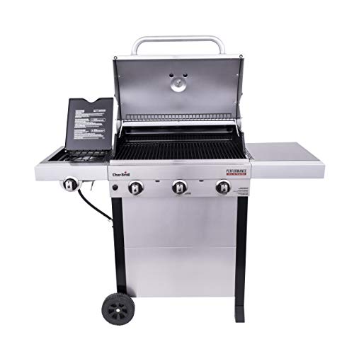 3-Burner Propane Gas Grill with Side Burner, Stainless Steel O81200