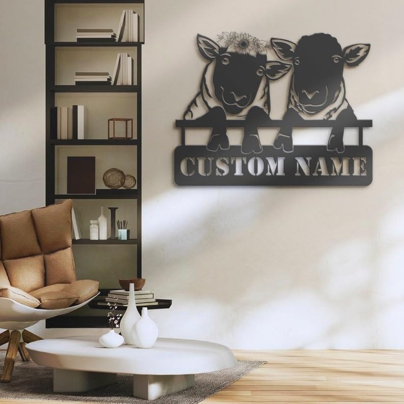 Personalized Metal Wall Art LED Light Heart Infinity Sign Home Decor W649091