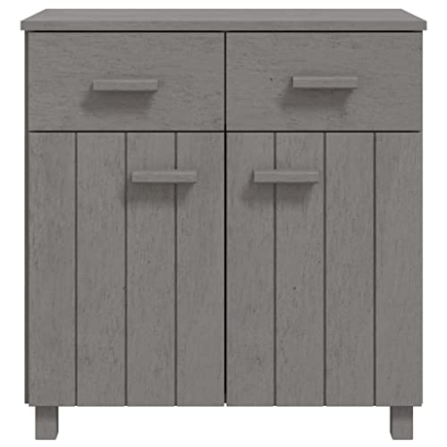 Sideboard Light Gray Solid Wood Pine with Storage B121