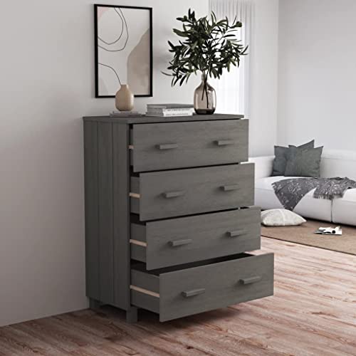 Sideboard Light Gray Solid Wood Pine F93935