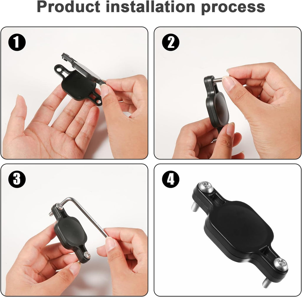 Bike Hidden GPS Tracker Mount for Airtag, Sturdy Black, Fits Most Bikes and Scooters K38924