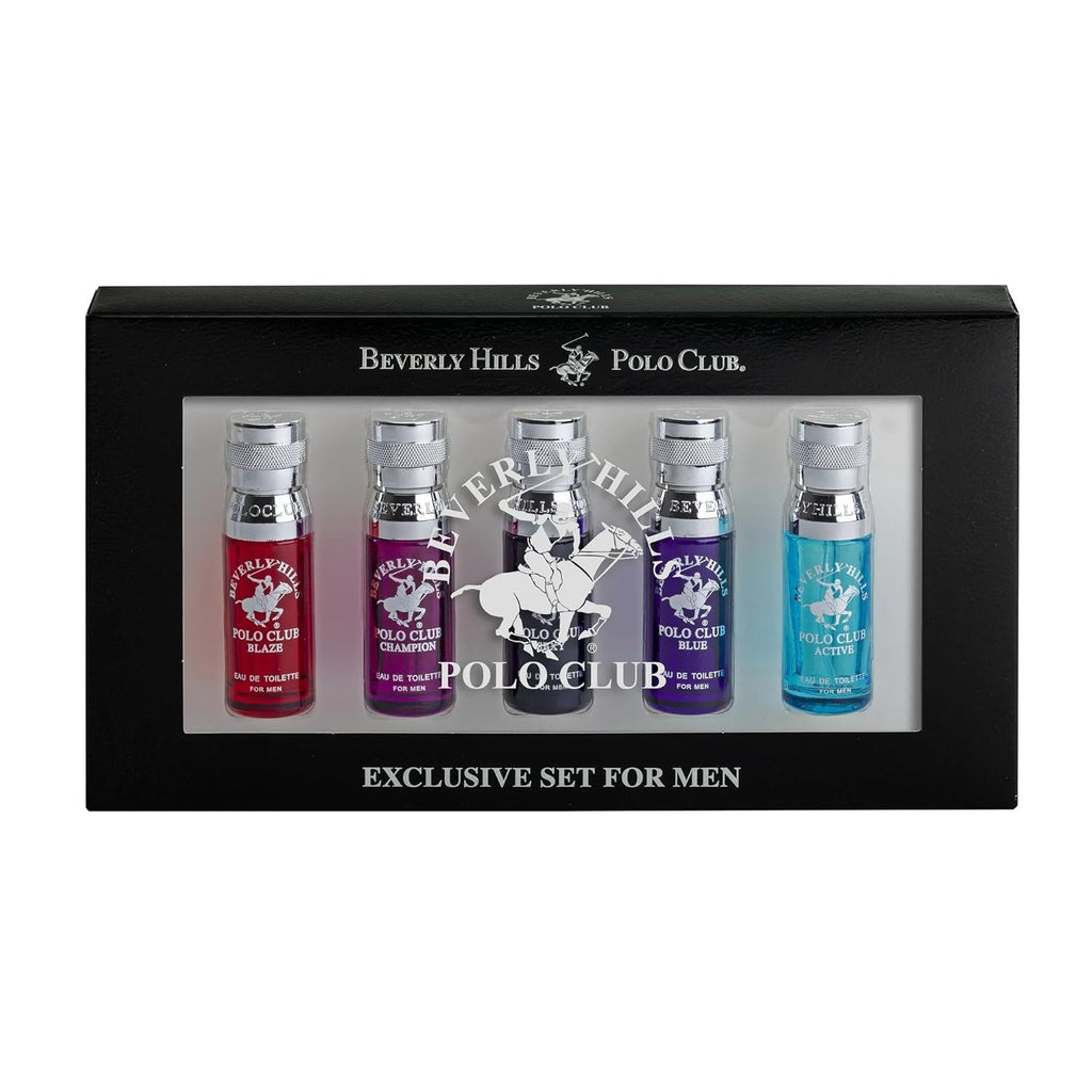 5 Piece Mini Gift Set for Men, EDT 0.5oz Bottles Q935460