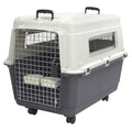Sportpet Designs Plastic Kennels Rolling Plastic Wire Door Travel Dog Crate - Pet Supplies online store