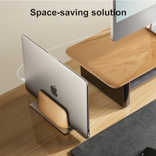 Wooden Vertical Laptop Stand for Desk L8048