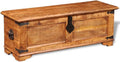 Wooden Storage Chest, Solid Wood Storage Chest Rustic Wood Treasure Box, Sturdy Large Storage Trunk for Living Room, Bedroom 43.3" x 13.8" x 15.7" -AA