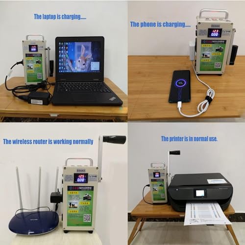500W Crank Generator, Portable Power Station with DC/USB Outlets G78053