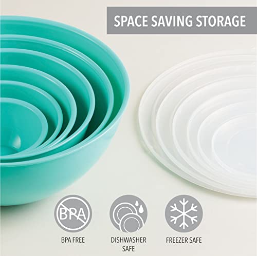 Mixing Bowls with Airtight Lids, Nesting Set for Cooking, Baking & Food Storage, 12 Piece A337733