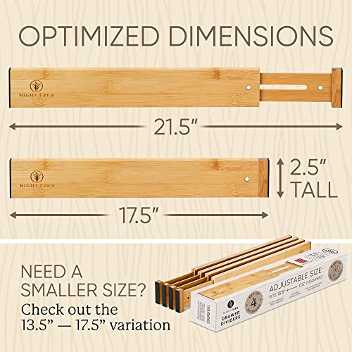 Bamboo expandable drawer dividers for clothes, kitchen, and bathroom B551