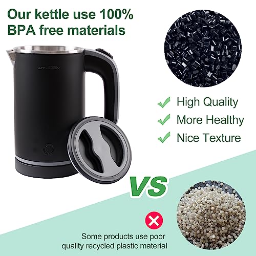 Electric Kettle Stainless Steel 0.8L Portable Hot Water Kettle H60946