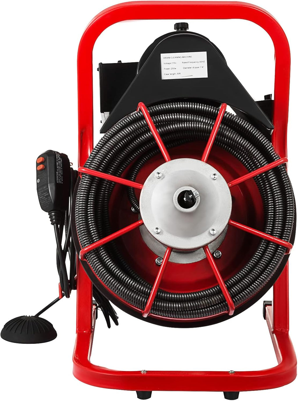 Drain Cleaner for 1 to 4 Inch Pipes with 8 Auger Bits, 50 ft N359920