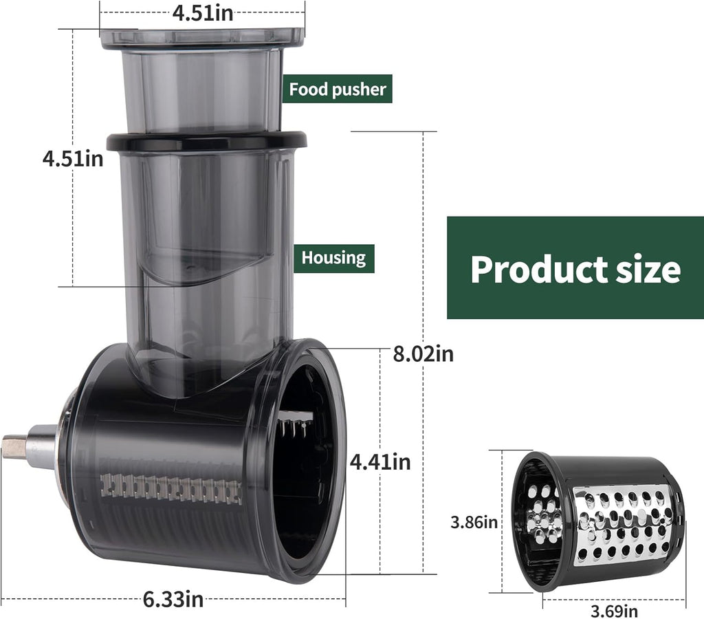 Food Slicer and Cheese Grater Attachment for Stand Mixer with 5 Blades P76652