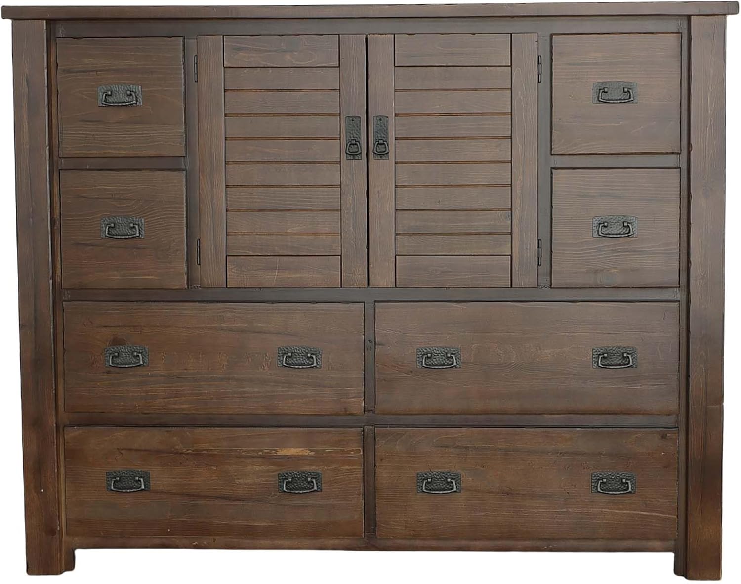 Trestlewood Dresser, 60" x 19" x 48", Brown B74250