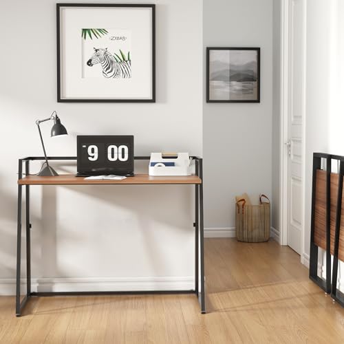 Small Folding Desk 33" for Study, Work & Crafting, Black A8731