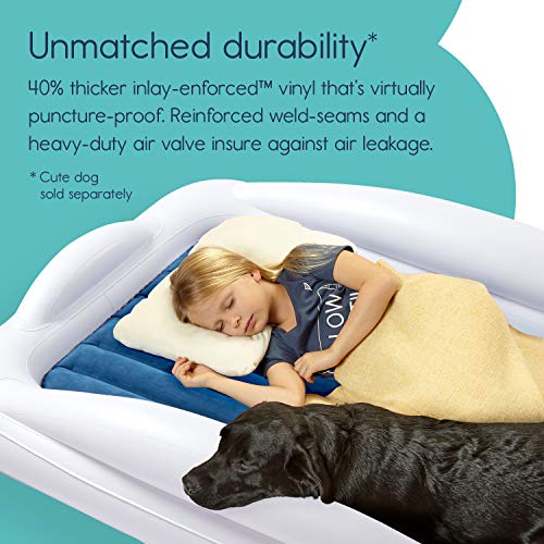 Inflatable Toddler Travel Bed with Safety Bumpers, Portable Air Mattress for Kids C59869