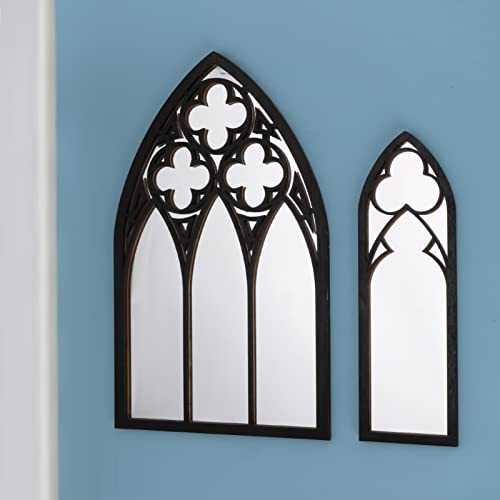 Gothic Wall Mirrors Set of 3, Cathedral Arch Frame Decor G911