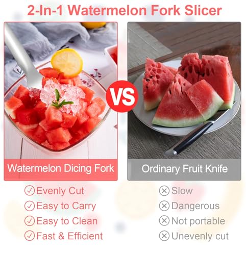 Stainless Steel Watermelon Slicer with Fruit Fork S775089