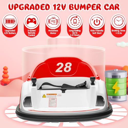 12V Electric Bumper Car for Toddlers with Parent Remote, Blue T775006