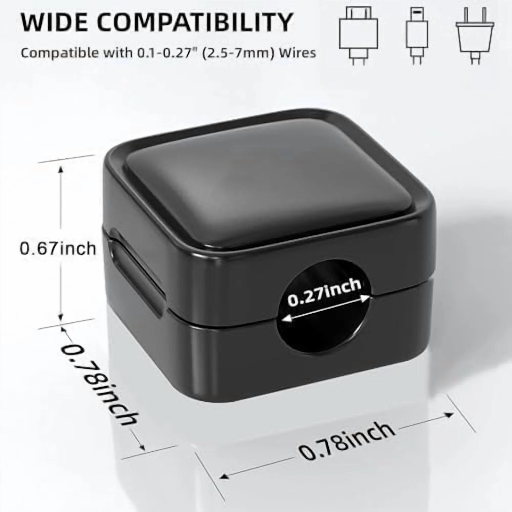 Magnetic Cable Clips Cord Organizer, Black, Self Adhesive, 12 Pack G943948