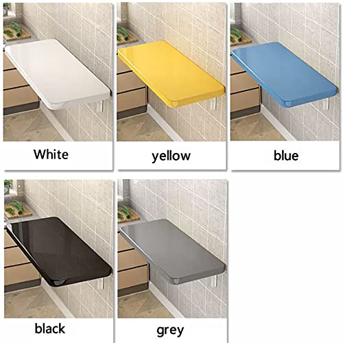 Wall-Mounted Drop-Leaf Foldable Table for Study and Bedroom, 30x80cm Blue B5291