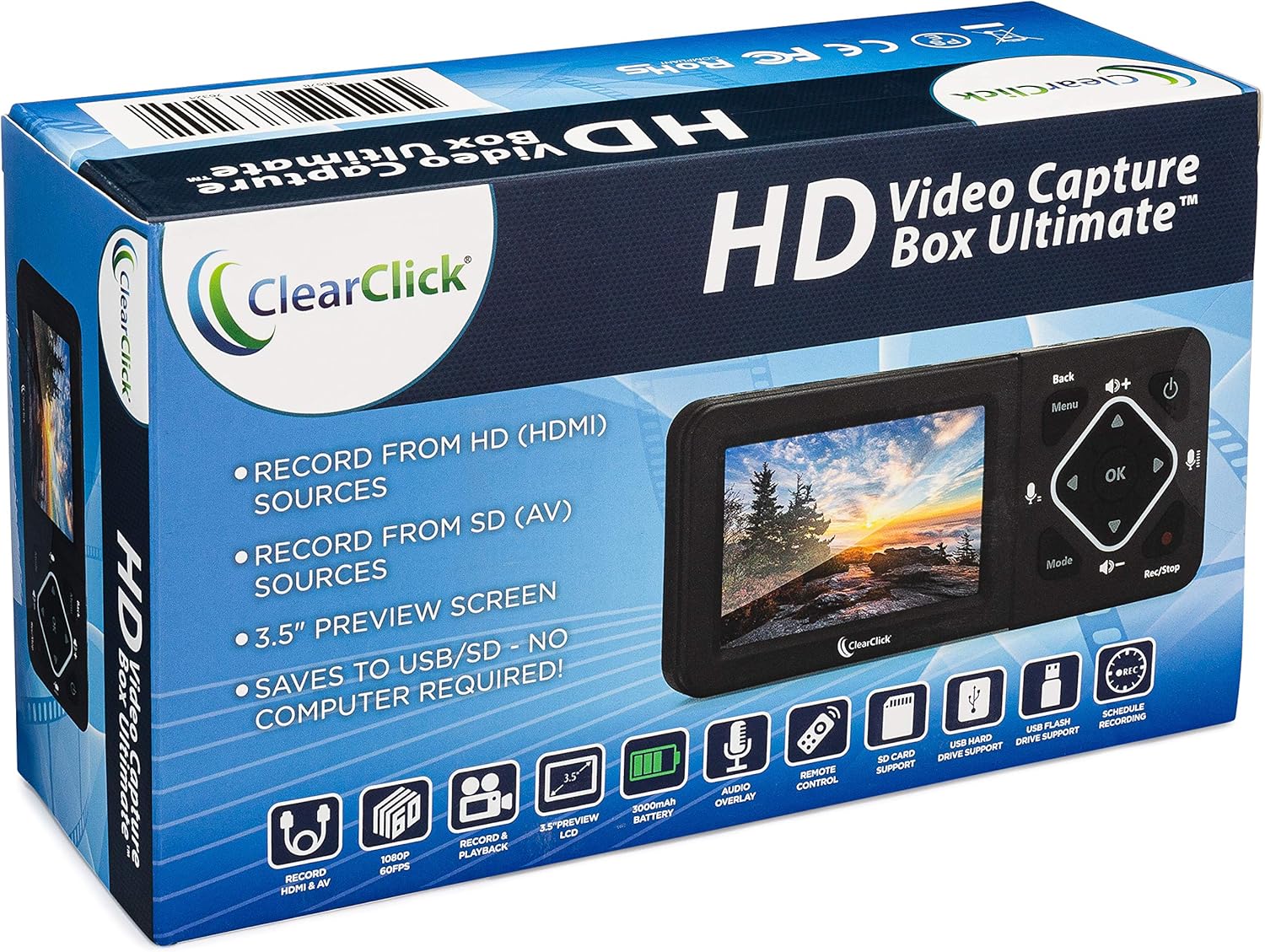 HD Video Capture Box for HDMI, RCA, VHS, VCR, DVD, Camcorders L941108