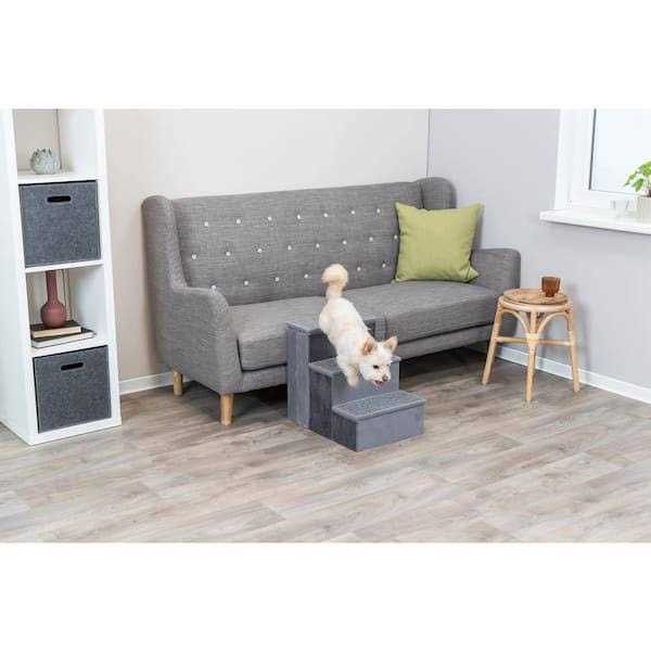 Foldable 3-Step Pet Stairs with Storage D381313