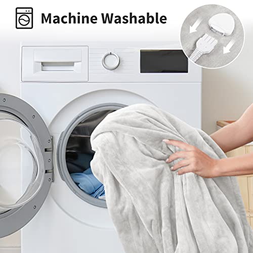 Heated Throw Blanket, Flannel & Sherpa, 3 Heat Levels, Auto-Off, Washable, 50x60 Inch Z430