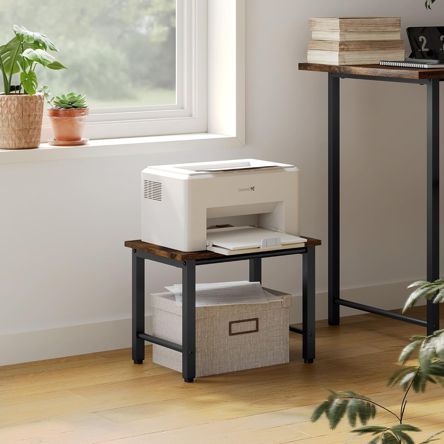 Printer Stand with Adjustable Anti-Skid Feet for Desk V219