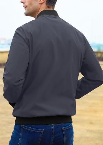 Men's Bomber Jacket Lightweight Full Zip Windbreaker G802405