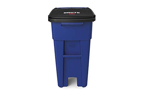 Heavy-Duty Wheeled Trash Can, 50-Gallon, Gray, 2-Pack U86554