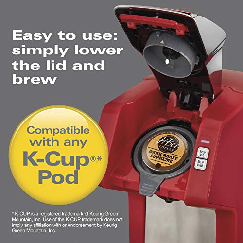 Single-Serve Coffee Maker Compatible with Pod Packs and Grounds, Black U18258