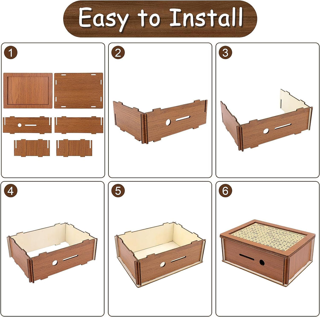 Wooden Savings Box with Coin Counter, 8 Inches S70551