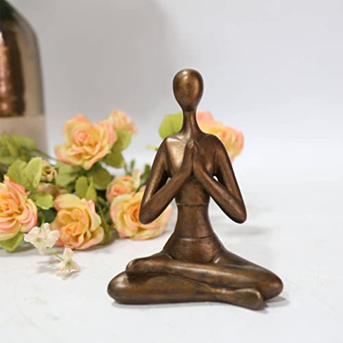 Yoga Sitting Posture Resin Statue Home Decor J540677