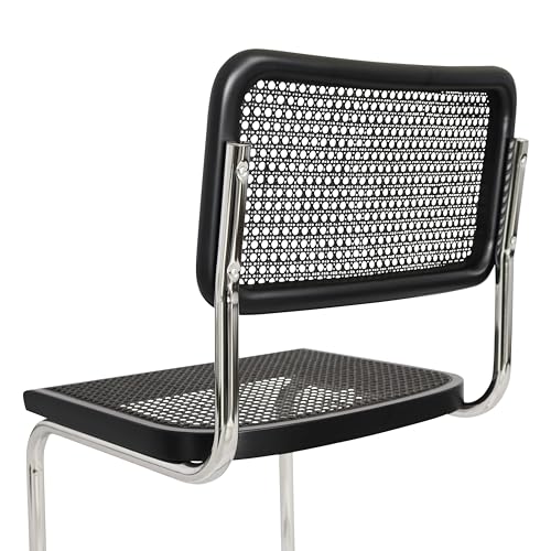 Cane Cantilever Side Chair with Chrome Steel Frame M357649