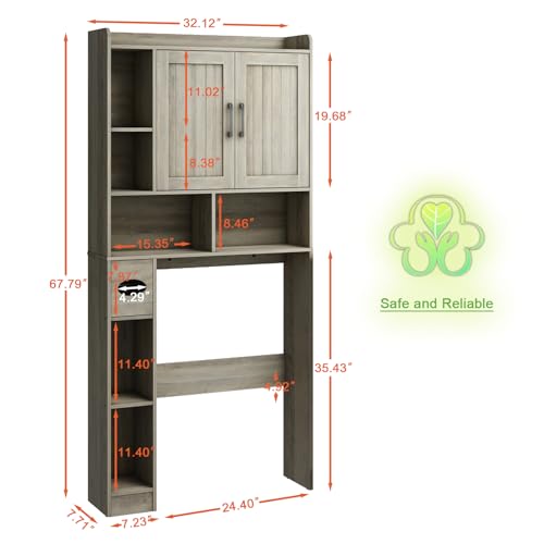 Over The Toilet Storage Cabinet with Sliding Doors F84354