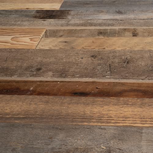 3D Vintage Barnwood Wall Panels, Brown, 30 sq ft T38378
