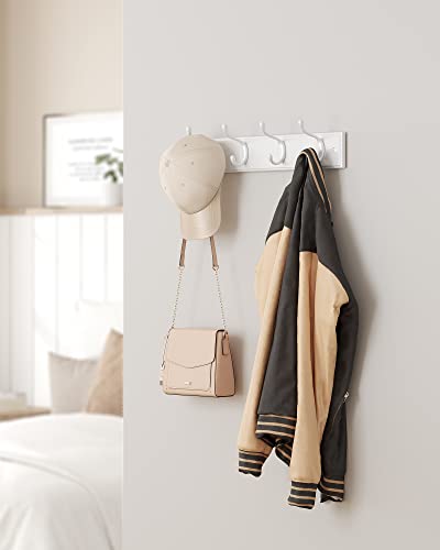 Wall-Mounted Coat Rack with 4 Metal Hooks M56046