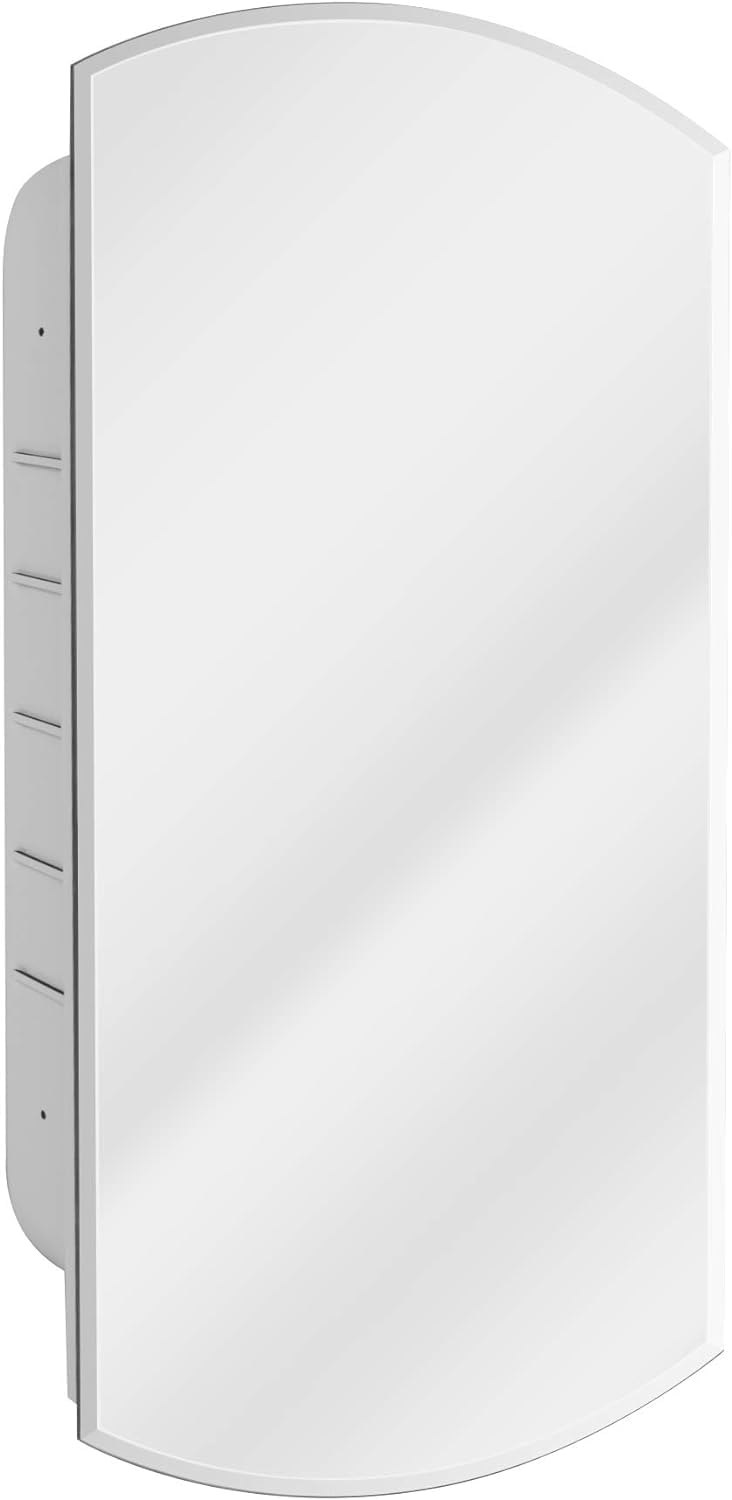 Recessed Medicine Cabinet Mirror with Beveled Edge, Bathroom Wall Mount, 16x30 X716282
