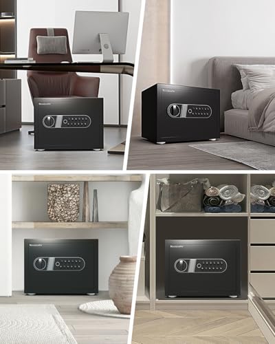 Fingerprint Home Safe Box with Fireproof Waterproof Bag & Key N6827