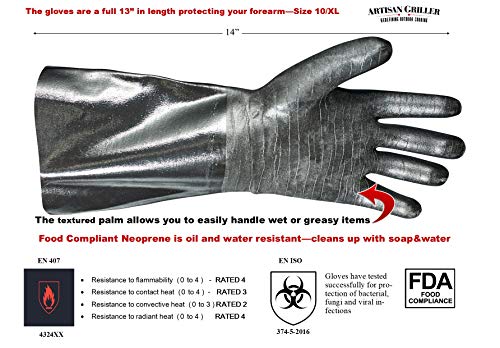 Insulated Heat Resistant BBQ Glove for Fryer and Kitchen A501