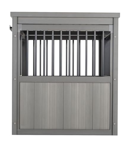 Sliding Barn Door Dog Crate with Removable Cushions, Large U54145