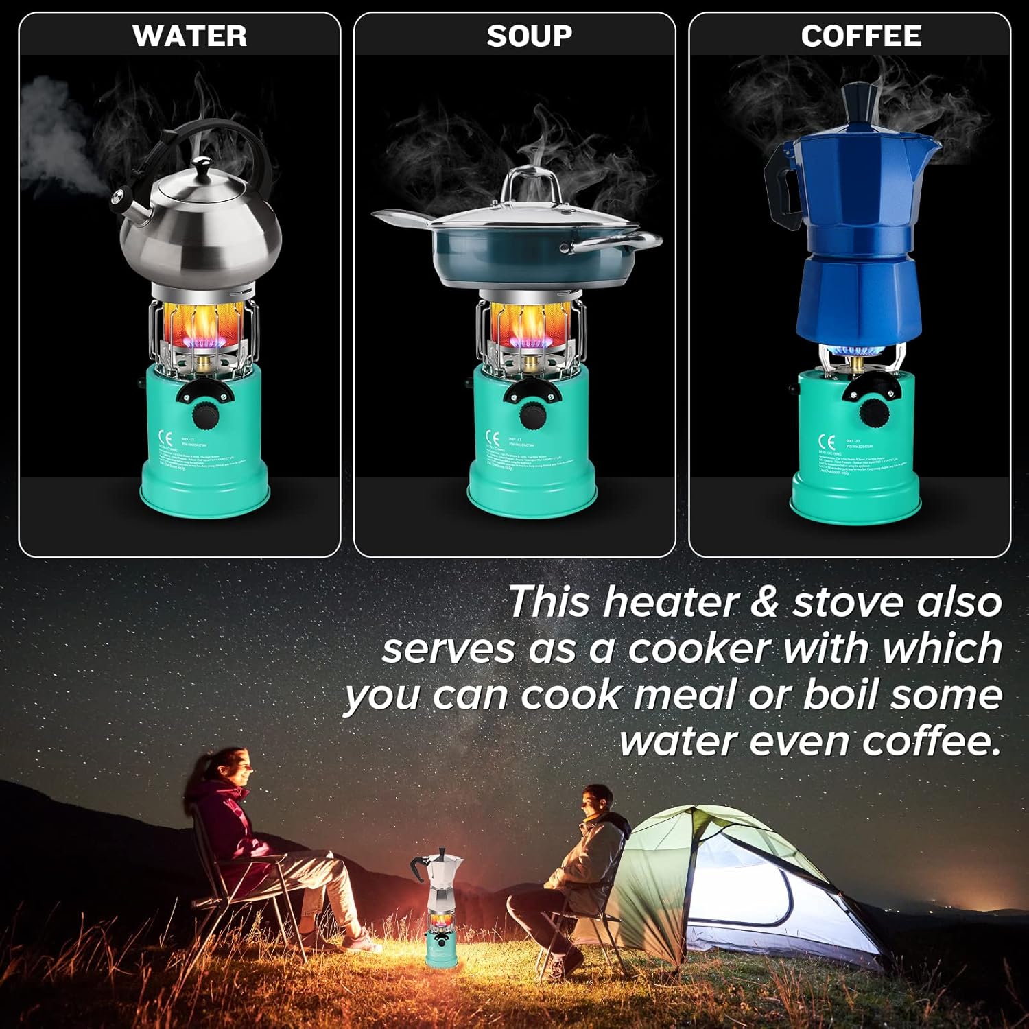 Portable Propane Heater & Stove for Camping, Ice Fishing, Hunting X7762