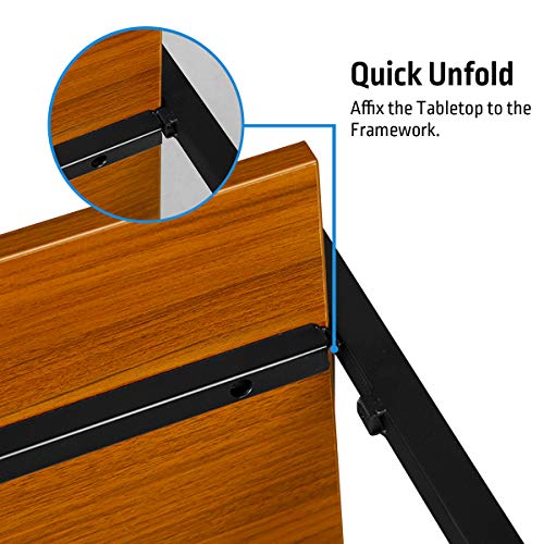Small Folding Desk 33" for Study, Work & Crafting, Black A8731