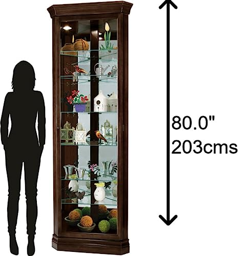Curio Cabinet with Six Glass Shelves and Locking Door Q144341