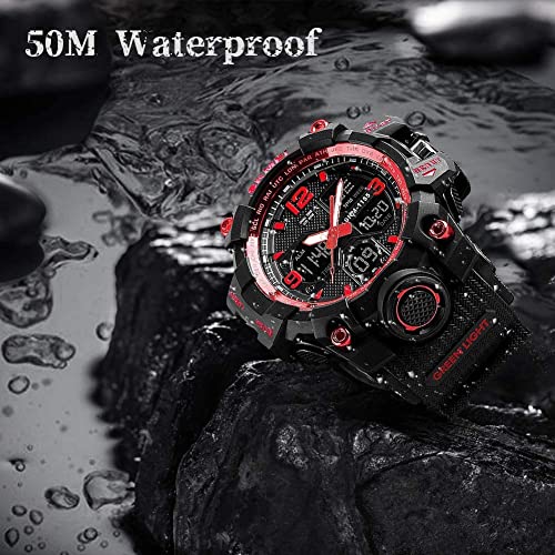 Men's Military Sports Watch with LED Digital Display Z184006