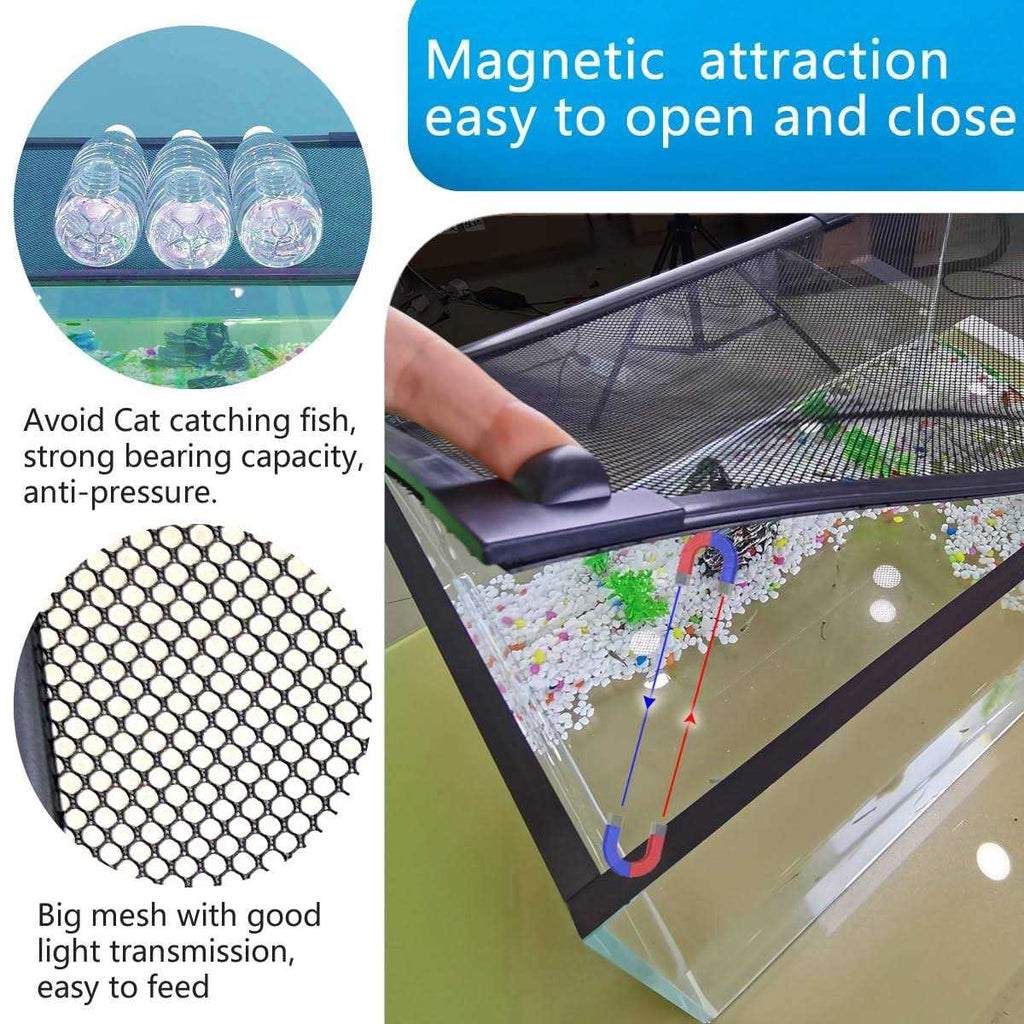 Magnetic fish tank lid protective net 94x46cm N78883