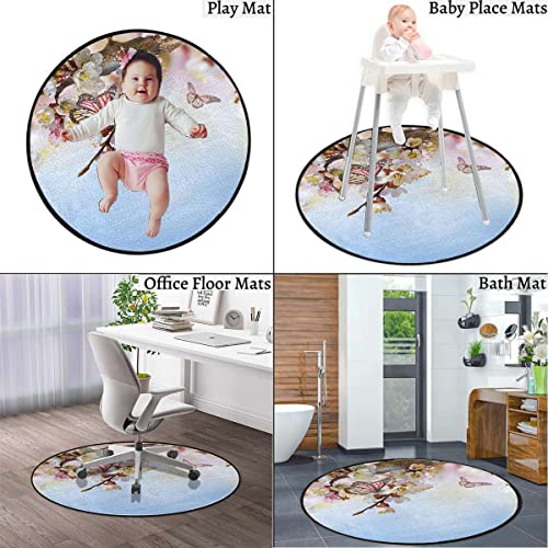 Bamboo Chair Mat for Hardwood Floor, Anti-Slip Desk Mat, 43.3 in E9434