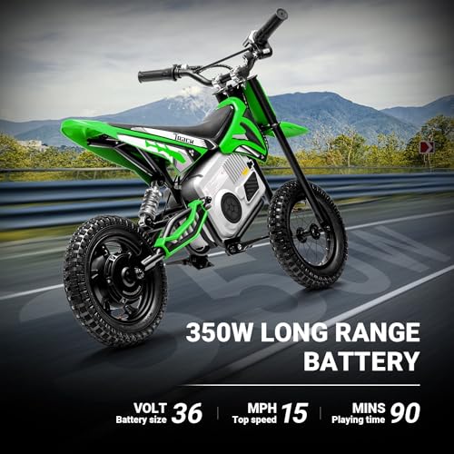 Electric Dirt Bike 350W for Kids Ages 8-12, Pink B146037