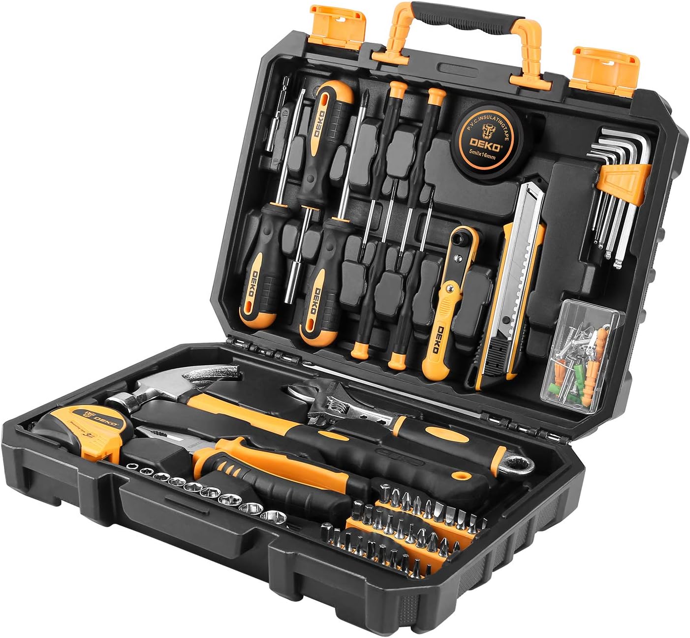 100 Piece Home Repair Tool Set with Plastic Tool Box P227760