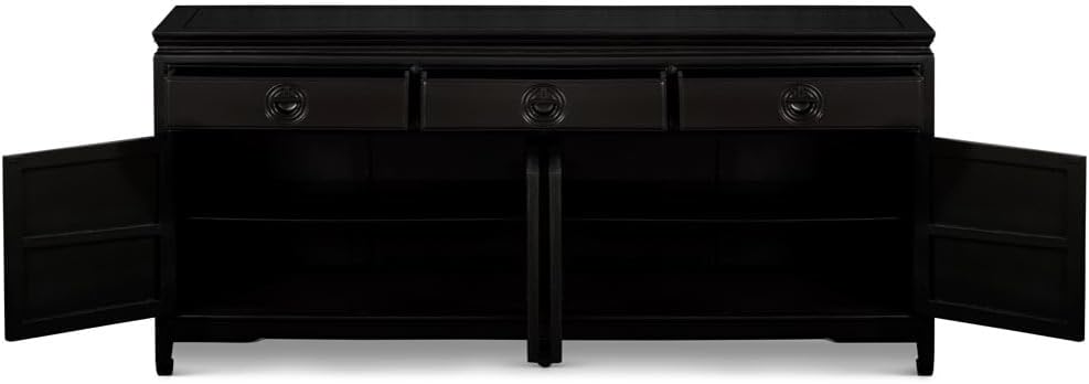 Black Rosewood Chinese Longevity Sideboard E406